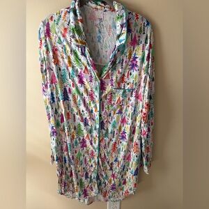 Birdie Bean pajama dress Women’s PJ Christmas tree viscose bamboo spandex XXL
